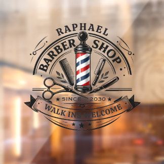Vinilos Para Cristales Premium Barber Shop – Custom Available