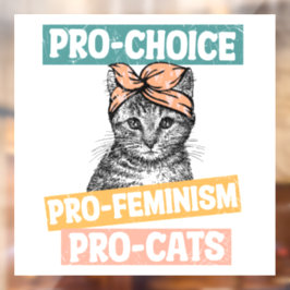 Vinilos Para Cristales Pro Choice Pro Feminismo Pro Cats