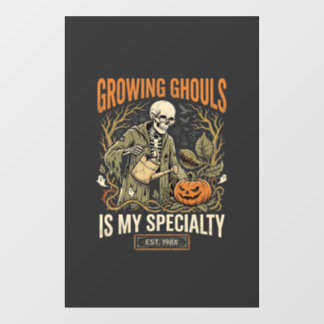 Vinilos Para Cristales Profesor de Botánica de Halloween Jardín Espeluzna