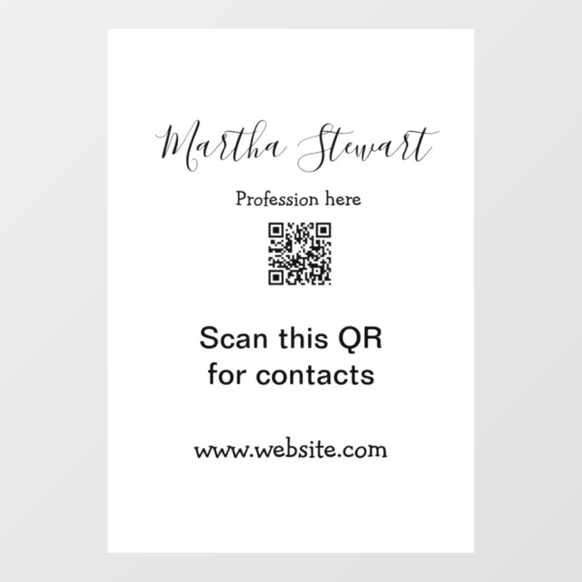 Vinilos Para Cristales Profession add QR code details website company bus (Hoja)