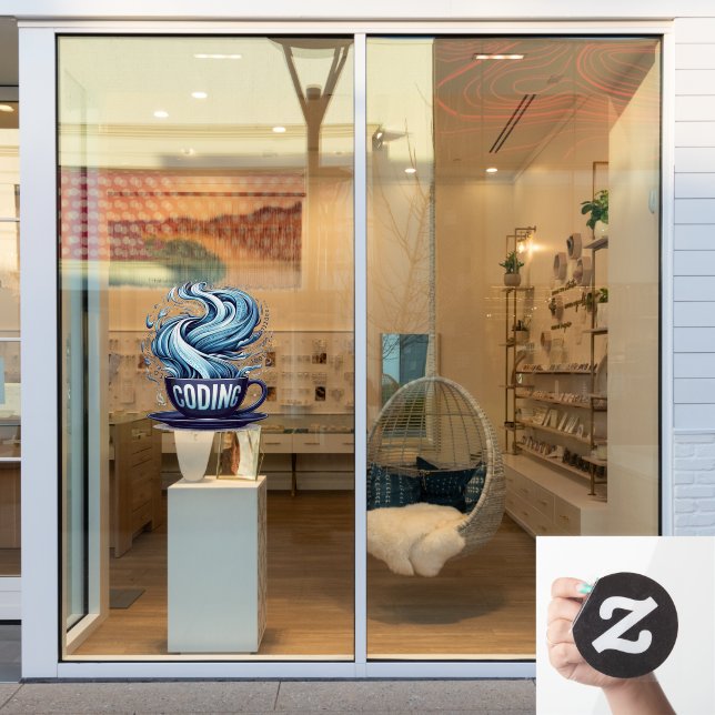 Vinilos Para Cristales Programador de números binarios de código de códig (Ventana de la tienda)