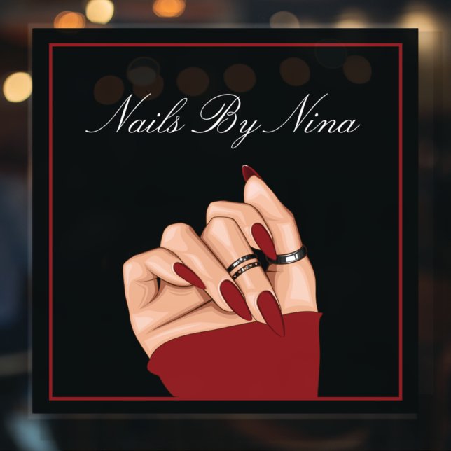 Vinilos Para Cristales Promoción del Salón de Belleza de Artista de Uñas  (Subido por el creador)