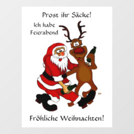 Vinilos Para Cristales ¡Protesten las bolsas - Feliz Navidad! Texto alemá