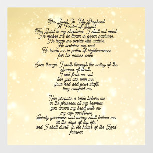 Vinilos Para Cristales Psalm 23 biblical quotes