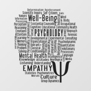 Vinilos Para Cristales PSYCHOLOGY Word Cloud