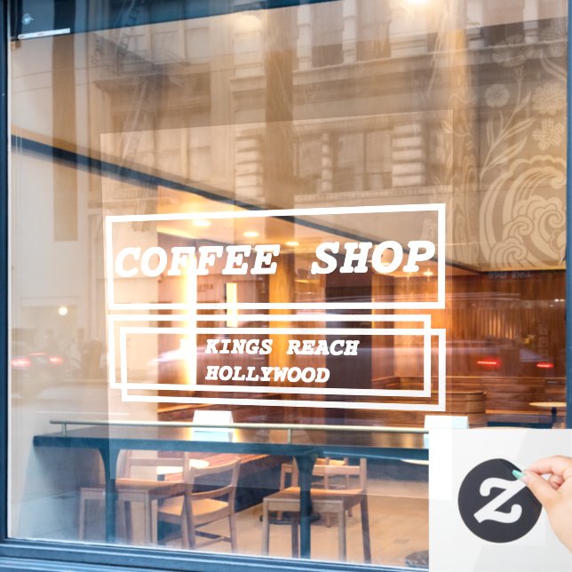 Vinilos Para Cristales Publicidad comercial promocional personalizada (Ventana de cafetería)