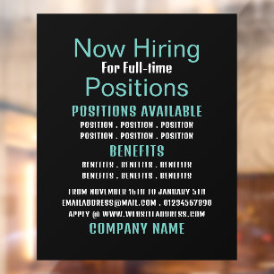 Vinilos Para Cristales Publicidad de empleo elegante