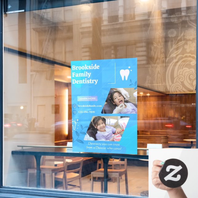 Vinilos Para Cristales Publicidad de imagen de la clínica dental personal (Ventana de cafetería)