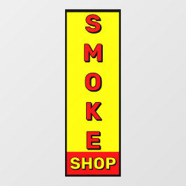 Vinilos Para Cristales Publicidad negra de la tienda de fumadores roja am