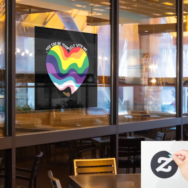 Vinilos Para Cristales Puedes Estar Conmigo Mismo Gay Transgénero LGBT (ventana del restaurante)
