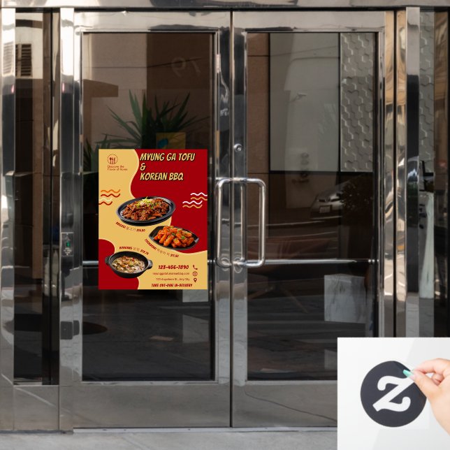 Vinilos Para Cristales Puerta de anuncio de personalizar coreano (Puerta de oficina)