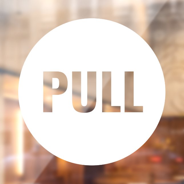 Vinilos Para Cristales Puerta de tienda comercial PULL blanca moderna exp (Hoja 2)