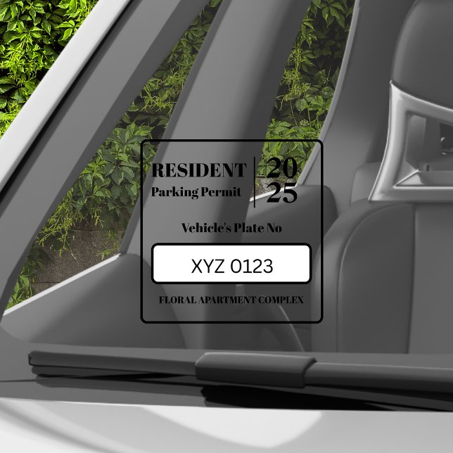 Vinilos Para Cristales Puerta del vehículo del permiso de estacionamiento (Subido por el creador)