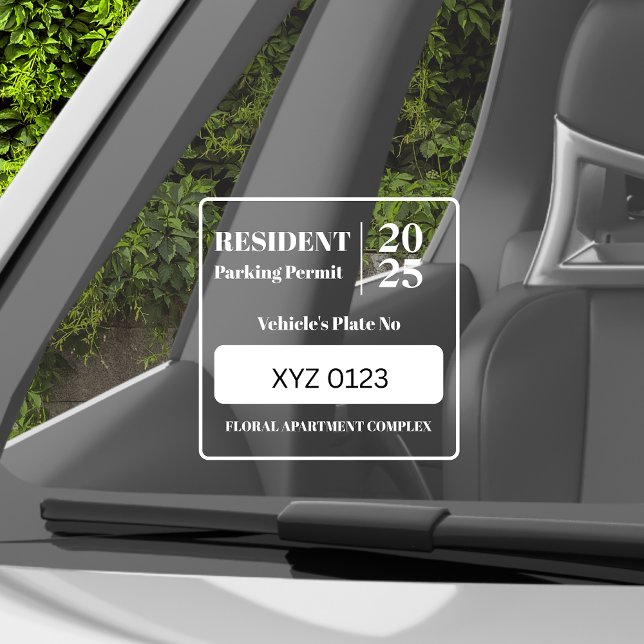 Vinilos Para Cristales Puerta del vehículo del permiso de estacionamiento (Subido por el creador)