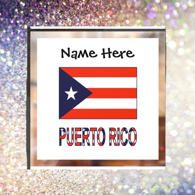 Vinilos Para Cristales Puerto Rico y la bandera puertorriqueña personaliz (Subido por el creador)