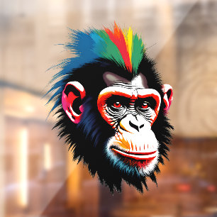 Vinilos Para Cristales Punk Chimp