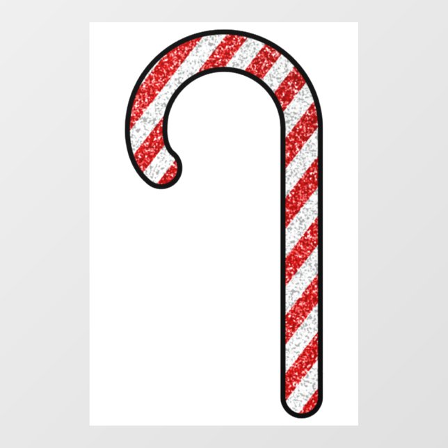 Vinilos Para Cristales Purpurina Candy Cane (Hoja)