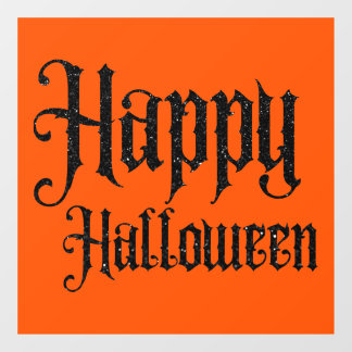 Vinilos Para Cristales Purpurina negro Feliz Halloween