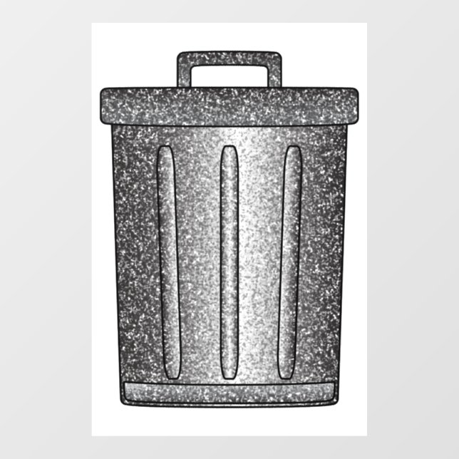 Vinilos Para Cristales Purpurina Trash Can (Hoja)