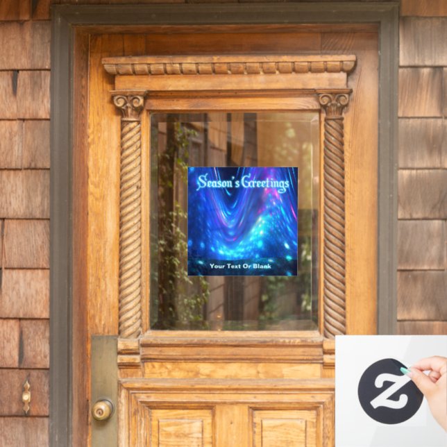 Vinilos Para Cristales Qaanaaq - Tarjeta de felicitaciones de temporada (Puerta de casa)