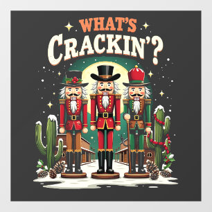Vinilos Para Cristales ¿Qué pasa Cascanueces Cactus de Navidad Divertido
