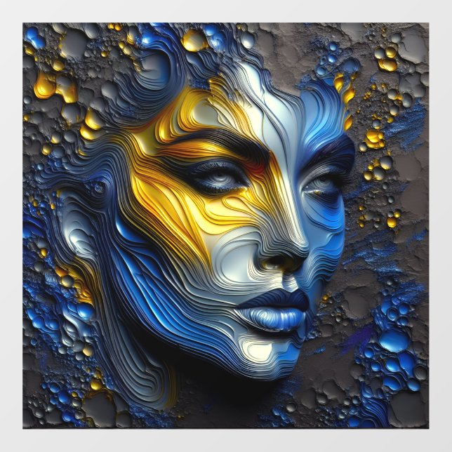 Vinilos Para Cristales Radiancia mística - Una mujer Grabado en relieve (Hoja)