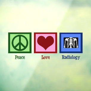 Vinilos Para Cristales Radiología de amor por la paz radiólogo cutáneo