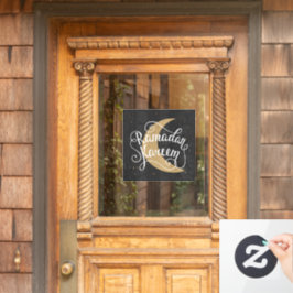 Vinilos Para Cristales Ramadan Kareem Blanco negro blanco