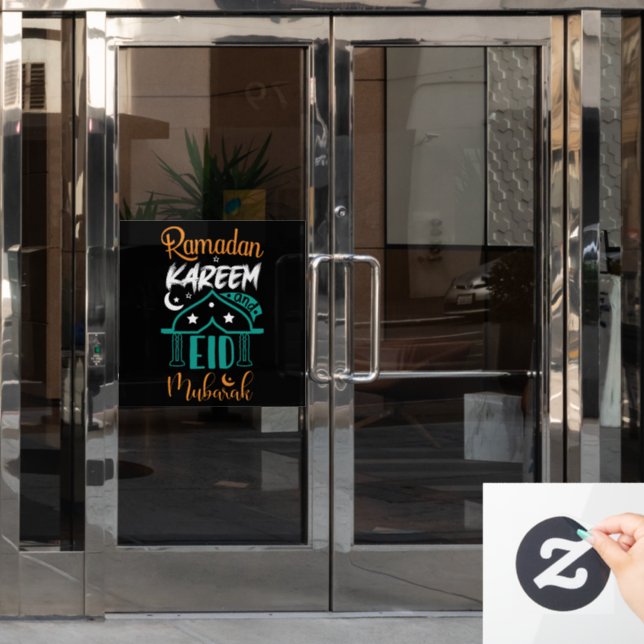 Vinilos Para Cristales Ramadán Karím Eid Mubarak (Puerta de oficina)