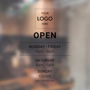 Vinilos Para Cristales Recorte de la ventana profesional moderna con logo