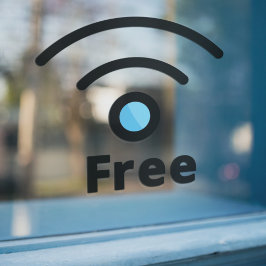 Vinilos Para Cristales Red de WIFI gratuita Espacio de trabajo Tienda de 