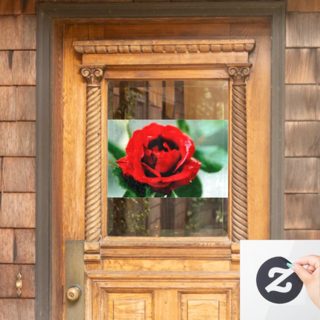Vinilos Para Cristales Red Rose Love (Puerta de casa)