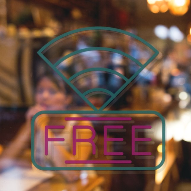 Vinilos Para Cristales Red WIFI Gratis de Cafetería Conectar  (Subido por el creador)