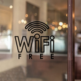 Vinilos Para Cristales Red Wifi Gratuita Contraseña Internet Cafetería 