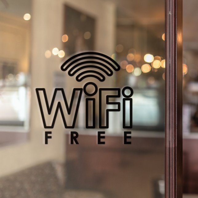 Vinilos Para Cristales Red Wifi Gratuita Contraseña Internet Cafetería  (Subido por el creador)