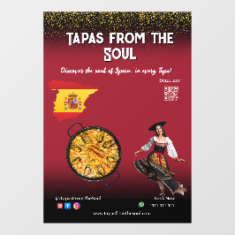 Vinilos Para Cristales Red Wine Tapas Dancer Spain Paella Restaurant