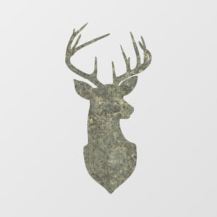 Vinilos Para Cristales Regal Buck Trophy Deer Silhouette en camuflaje