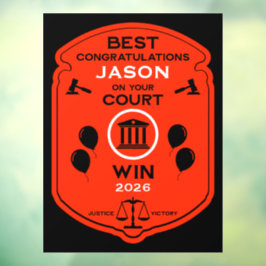 Vinilos Para Cristales Regalo de celebración de victoria de la ley