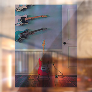 Vinilos Para Cristales Regalo para el esposo guitarrista