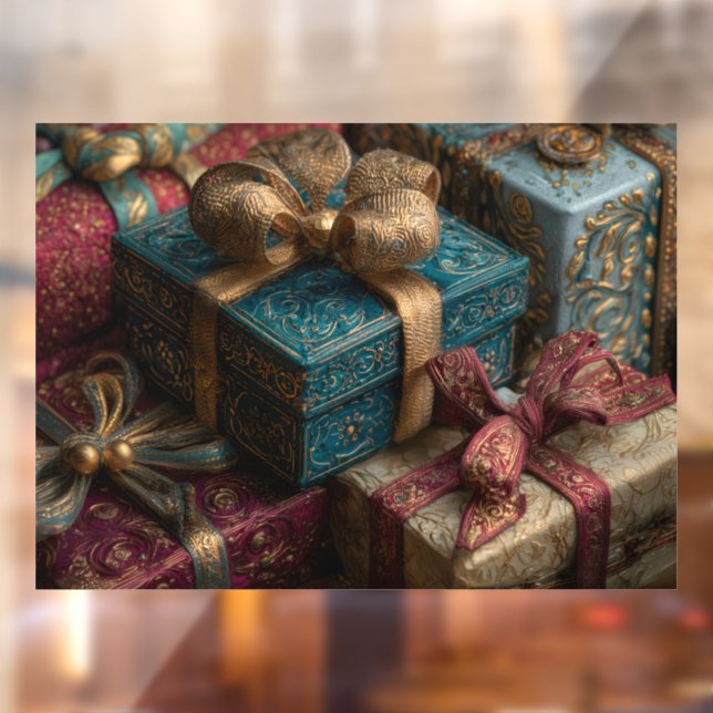 Vinilos Para Cristales Regalos de Navidad (Hoja 2)