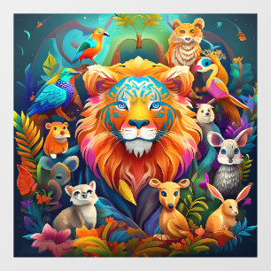 Vinilos Para Cristales Reino de los Animales Valientes