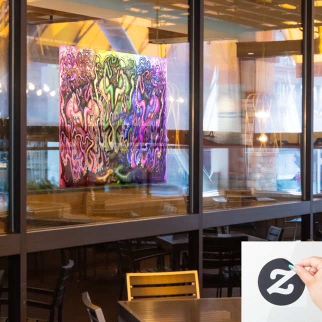 Vinilos Para Cristales Relleno de la ventana de Octopus (ventana del restaurante)