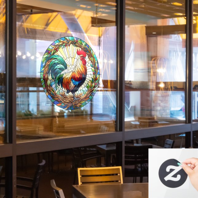 Vinilos Para Cristales Relleno de ventana de gallo (ventana del restaurante)