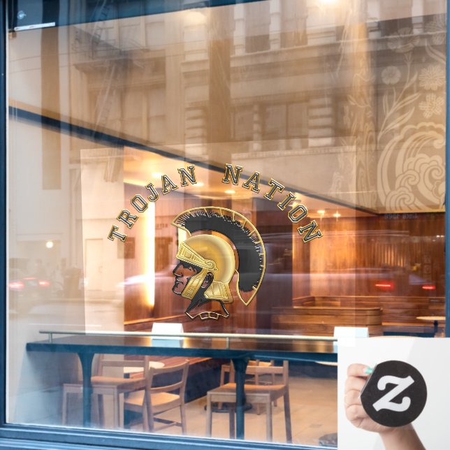 Vinilos Para Cristales Relleno de ventana de la nación troyana (Ventana de cafetería)