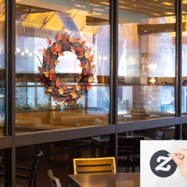 Vinilos Para Cristales Relleno de ventana de palabras de otoño (ventana del restaurante)