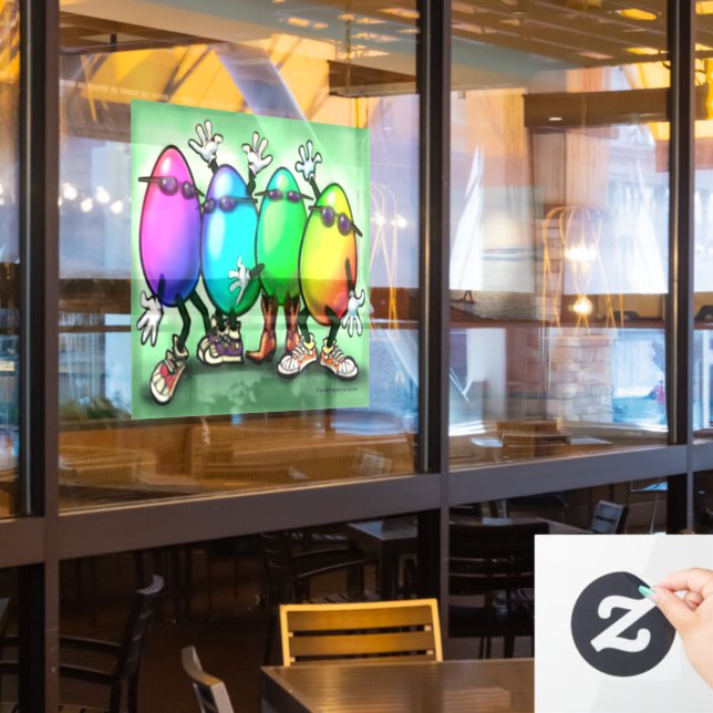 Vinilos Para Cristales Relleno de ventana de Pascua (ventana del restaurante)