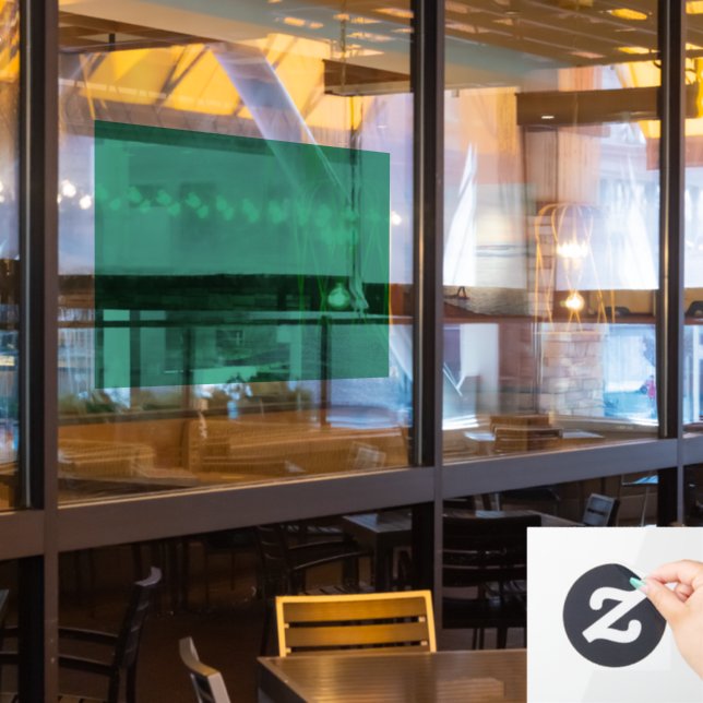 Vinilos Para Cristales Relleno de ventana verde esmeralda de 30 x 20 pulg (ventana del restaurante)