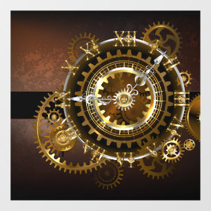 Vinilos Para Cristales Reloj de vapor con engranajes antiguos