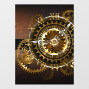 Vinilos Para Cristales Reloj de vapor con engranajes antiguos