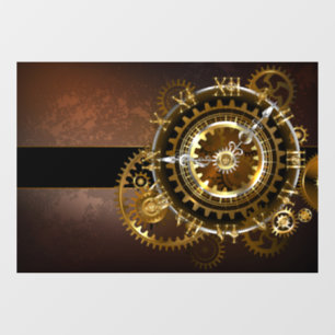 Vinilos Para Cristales Reloj steampunk con engranajes antiguos